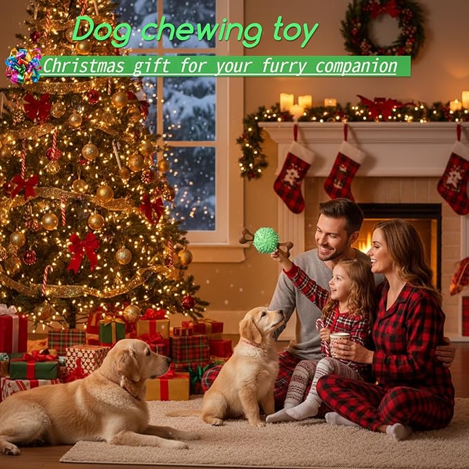 Indestructible Dog Chew Toy, Durable Chew Toy for Small and Medium Dogs, Interactive Bone Toy to Keep Dogs Busy, Teeth Cleaning Toy, Multifunctional Dog Toy for Treats/Cleaning/Chewing