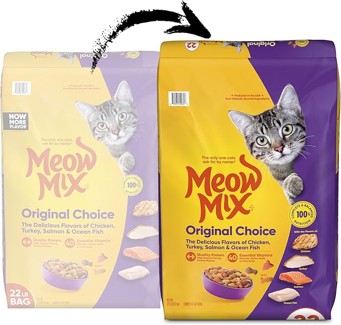 Meow Mix Original Choice Dry Cat Food, 22 Pound Bag