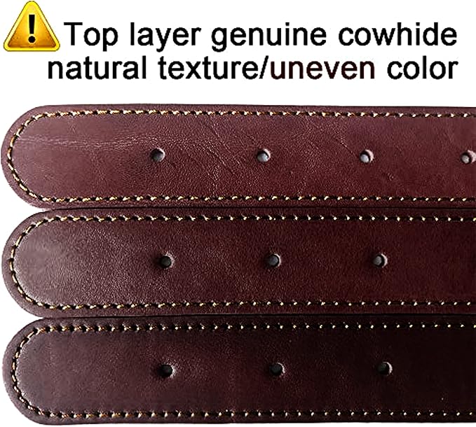 Didog Genuine Leather Dog Collars with Engraved Nameplate, Personalized Soft Leather Dog Collar with Custom ID Tag, Brown/Green/Red for Medium Large Dogs (XXL,Brown)