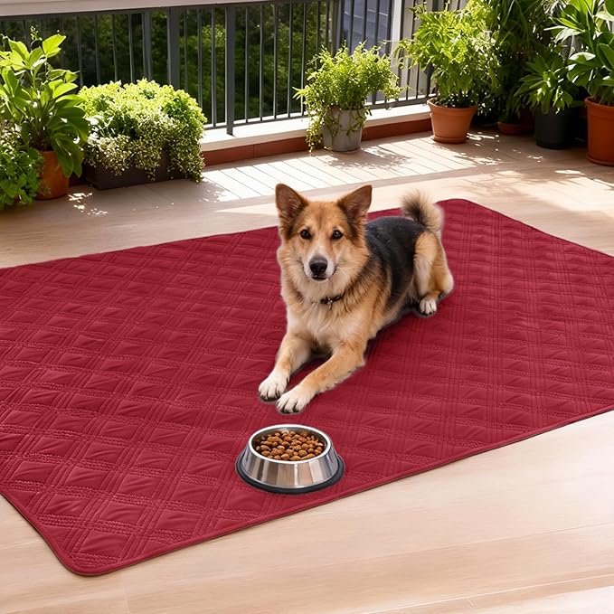 hyha Waterproof Dog Blanket, Reversible Pet Bed Blanket, Soft Sofa Couch Cover for Dogs Washable, Waterproof Pet Couch Covers for Sofa Puppy Cats Furniture Protector(68"x82", Wine Red/Beige)