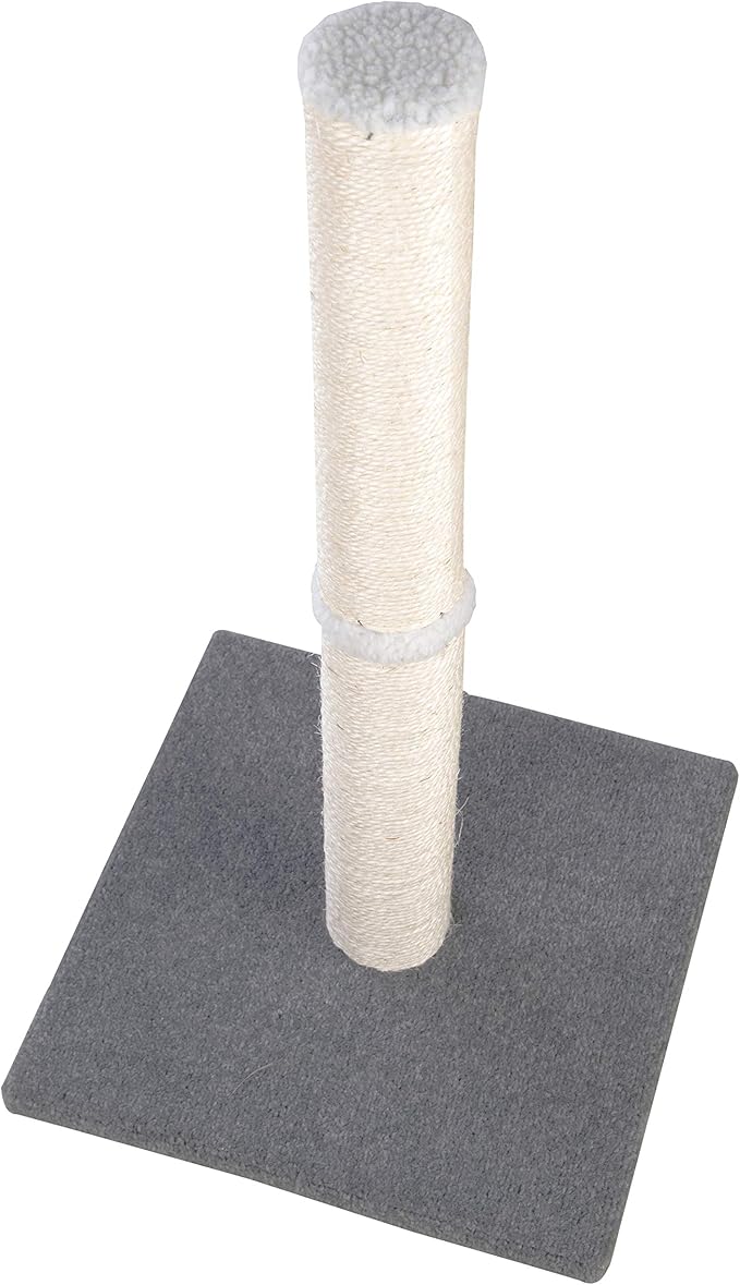 Cat Scratching Post Carpet, Tall Big Sisal Rope Cat Scratch Pole for Cats and Kittens, Stable Carpeted Heavy Base (Blue/Grey)