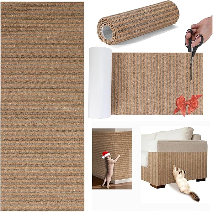 Cat Scratcher Mat-Cork Cat Scratch Pad Rug-cat Couch Protector-Wall Scratchers for Indoor Kitten Scratching&Stretching-Scratch Furniture Protector for Post&Sofas&Couch&Carpets&Floor-Kitty Gifts