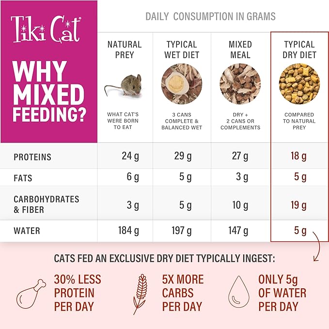 Tiki Cat Born Carnivore Functions Silver, Chicken & Duck Liver Recipe in Broth, High Protein Formulated for Senior Cat Diets, Mousse Cat Food Topper for Older Cats 11+, 1.5 oz. Pouch (12 Count)