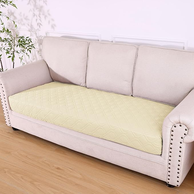 hyha Waterproof Dog Bed Blanket, Soft Pet Blankets, Waterproof Couch Cover for Dogs, Reversible Sofa Covers Washable for Furniture (40x80 Inch, Beige/Beige)