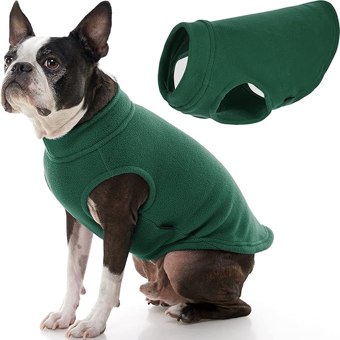 Gooby Stretch Fleece Vest Dog Sweater - Forest Green, X-Large - Warm Pullover Super Stretchy Fleece Dog Jacket for Small to Large Dogs