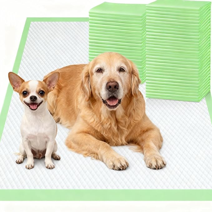 Gimars XXL 30“x36” Thicken 6 Layers Ultra Absorbency Dog Pee Pad Extra Large 3S Quick Dry Leakproof Disposable Urine Pads for Dogs, Cats, Rabbits Pets Green