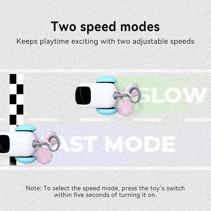 Turbo Tail 5.0 Remote Control Cat Toy, Interactive Cat Toys for Indoor Cats, Automatic Kitten Toys with 2-Speed Adjustment, Remote Control & Rechargeable Exercise Cat Toys for Bored Indoor Adult Cats