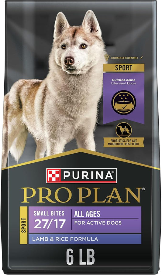 Purina Pro Plan High Protein Dog Food, Small Bites, SPORT 27/17 Lamb and Rice Formula - 6 lb. Bag