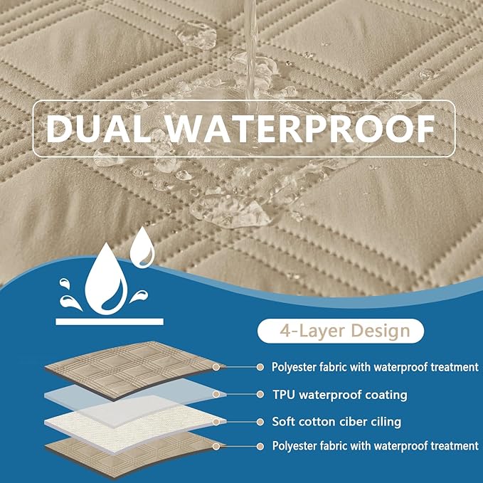 hyha Waterproof Dog Blanket, Reversible Pet Bed Blanket, Soft Sofa Couch Cover for Dogs Washable, Waterproof Pet Couch Covers for Sofa Puppy Cats Furniture Protector(30"x70", Taupe/Taupe)