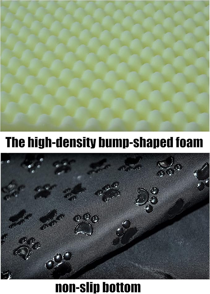 Dog Bed,2 Ways to Use,Indoor Pet House with Fluffy Mat,Removable and Washable Cover,Non-Slip Bottom,for Large Dogs(XL Brown Cranes)