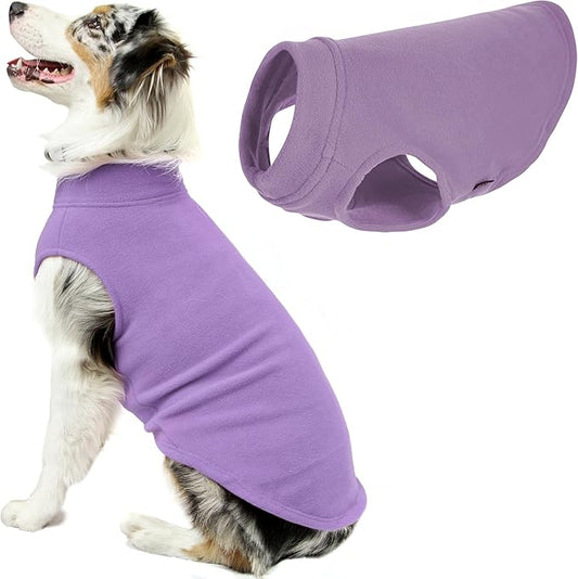 Gooby Stretch Fleece Vest Dog Sweater - Lavender, 5X-Large - Warm Pullover Super Stretchy Fleece Dog Jacket for Small to Large Dogs