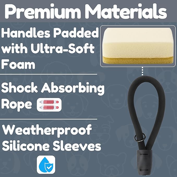 6 Foot Dog Leash, Two Extra Padded Handles, Locking Carabiner Clip, Reflective for Night Visibility, Weatherproof, Heavy Duty Rope Leash, Roam Gear (Pink)