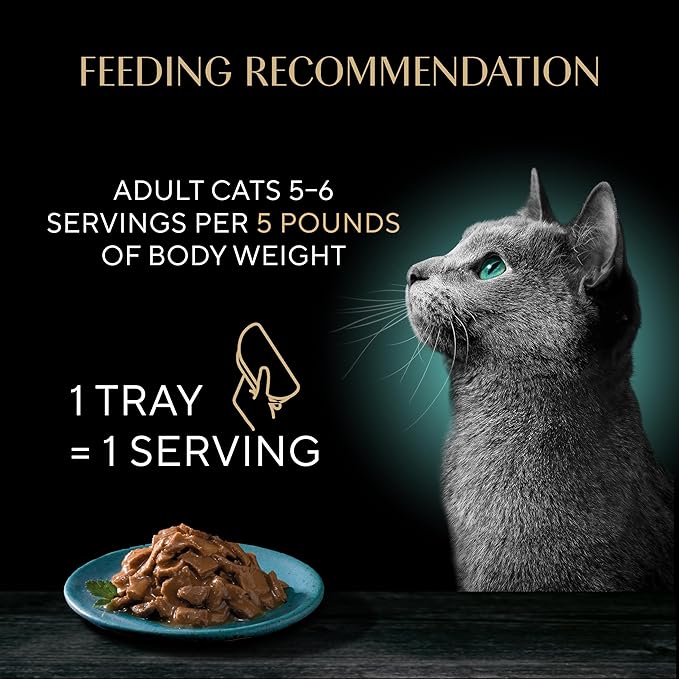 Sheba Perfect Portions Grilled in Savory Sauce Adult Wet Cat Food, Marinated Chicken Entree in Gravy, 2.64 oz. Twin-Pack Trays, 24 Count, 48 Servings