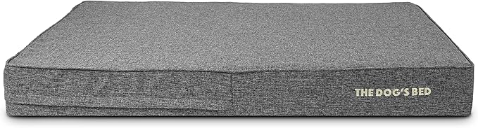 The Dog’s Bed Orthopedic Memory Foam Dog Bed, 2XL Grey Linen, Pain Relief for Arthritis, Hip & Elbow Dysplasia, Post Surgery, Lameness, Supportive, Calming, Waterproof Washable Cover