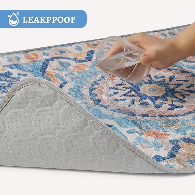 NOYAL Bohemian Washable Dog Pee Pads - Super Absorbent Reusable Puppy Training Pads with Stylish Prints | 100% Waterproof, Leak-Proof & Non-Slip Pet Housebreaking Pads for Indoor 2 Packs