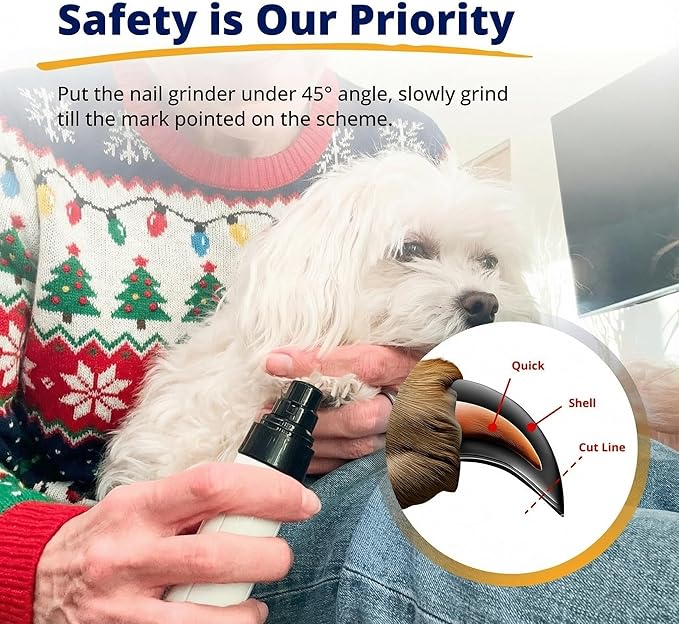 Silent Groom Pro Pet Nail Grinder | Whisper Quiet Claw Trimmer for Dogs, Cats and Other Animals | Safe & Stress Free Nail Grooming, Ideal for Sensitive Dogs of All Breeds & Sizes
