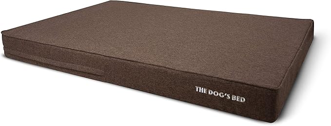 The Dog’s Bed Orthopedic Memory Foam Dog Bed, XXXL Brown Linen 64x44, Pain Relief for Arthritis, Hip & Elbow Dysplasia, Post Surgery, Lameness, Supportive, Calming, Waterproof Washable Cover