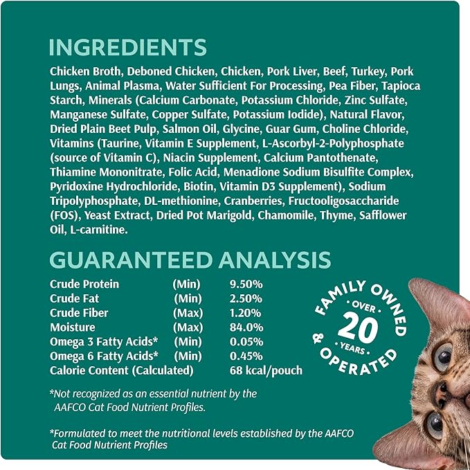 Optimeal Wet Cat Food Variety Pack - Grain Free Tender Morsels, High Protein Premium Nutrition Made with Natural European Ingredients in Savory Gravy, Adult Cat Food Wet Pouches 3oz Pouch (Pack of 12)