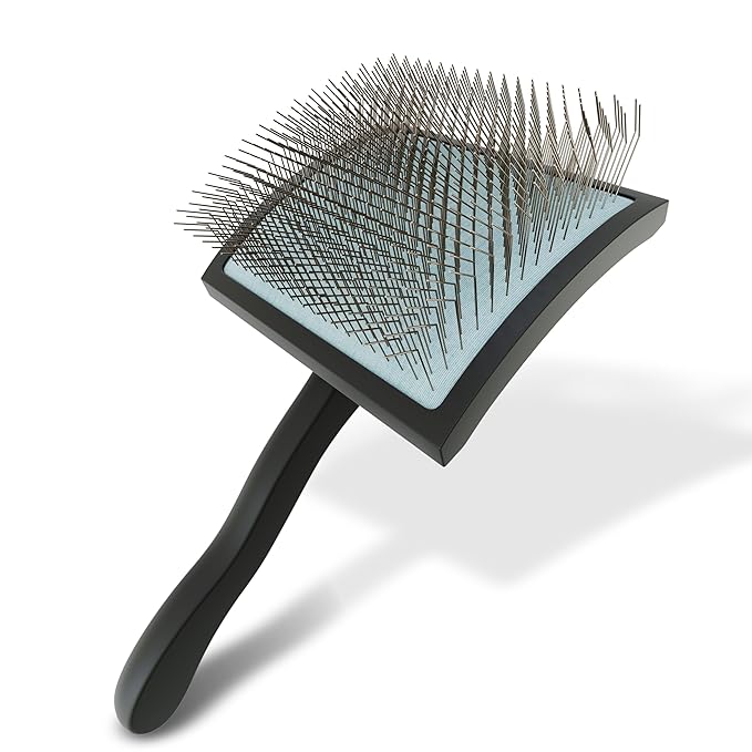 Doodle Slicker Dog Brush –Perfect For Goldendoodle & Poodle Hair Maintenance - Medium to Long Hair Breeds-Detangle, Brush, Black – Professional Pet Grooming Brush for Thick & Long-Haired Dogs