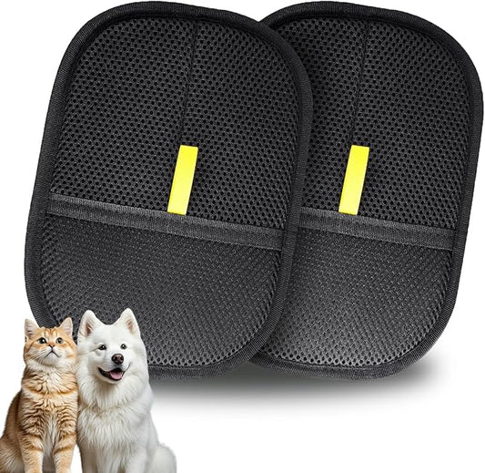 Pet Hair Removal Brush, Efficient Grooming for Pet Hair, Reusable Cat Dog Electrostatic Hair Remover Grooming Tool, for Couch, Furniture, Carpet, Curtain (2 Pcs)