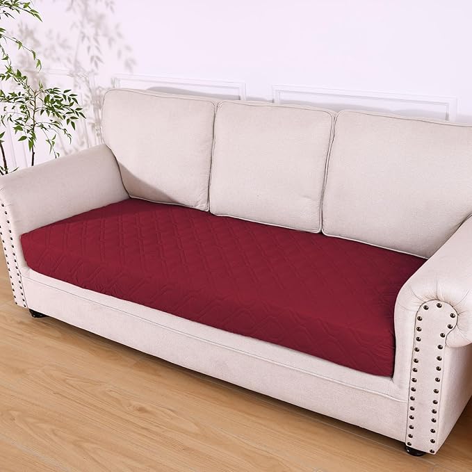 hyha Waterproof Dog Bed Blanket, Soft Pet Blankets, Waterproof Couch Cover for Dogs, Reversible Sofa Covers Washable for Furniture (40x70 Inch, Wine Red/Beige)