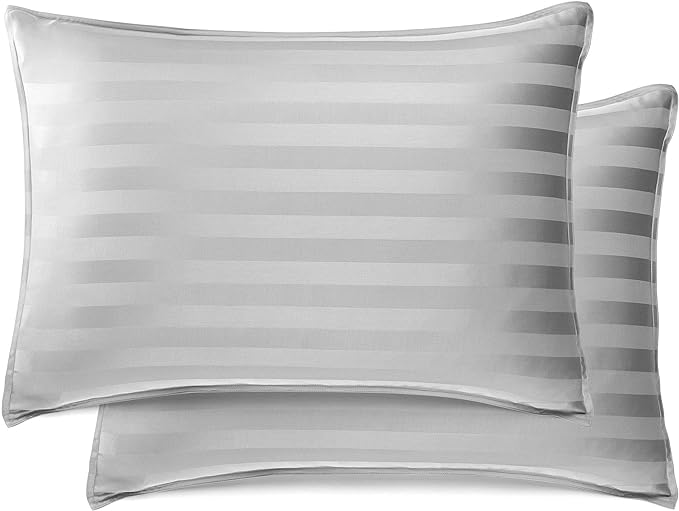 Pure Bamboo California King Sheets, Genuine 100% Organic Viscose Derived from Bamboo Bed Sheet Set, Soft & Cooling, Double Stitching, 2 Year Quality Promise (California King, Jacquard Silver)