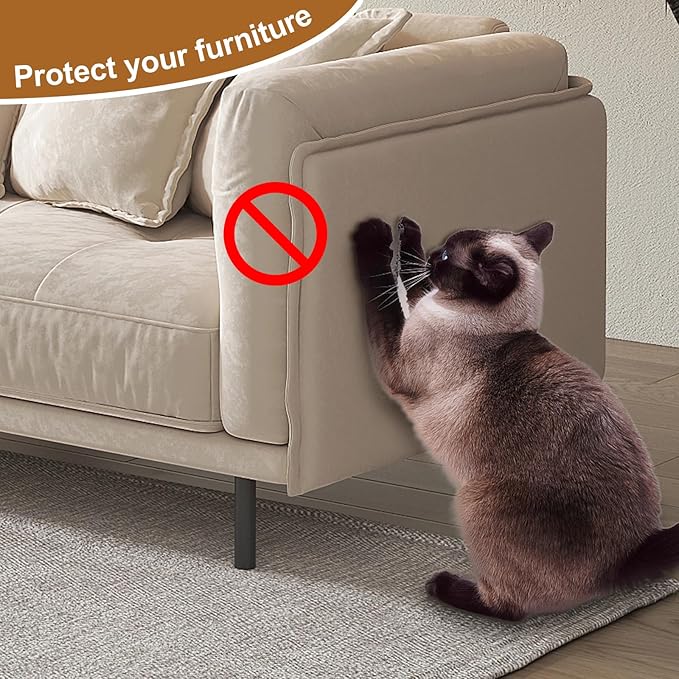 35" Tall Cat Scratching Post, 2 Curved Design Cat Scratcher Post with 5 Interactive Balls, Natural Sisal Rope Scratching Posts for Indoor Cats Adults and Kitten (Style A)