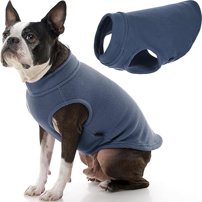 Gooby Stretch Fleece Vest Dog Sweater - Indigo Blue, 2X-Large - Warm Pullover Super Stretchy Fleece Dog Jacket for Small to Large Dogs