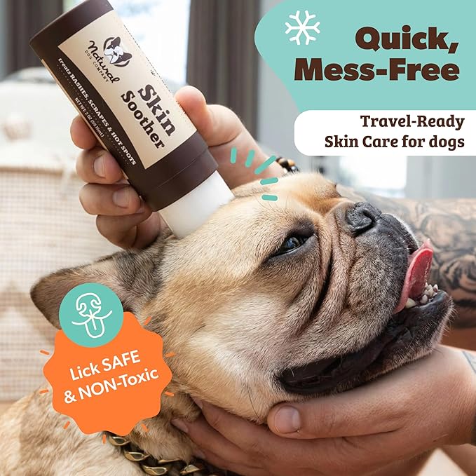 Natural Dog Company Skin Soother Balm for Irritation, Allergy & Itch Relief for Dogs, Hot Spot Treatment, Dog Moisturizer for Dry Skin, Healing Ointment, Coconut Oil & Vitamin E (0.15oz Travel Stick)