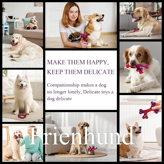 6-Pack Indestructible Dog Toys for Large Breed: Dog Toys for Aggressive Chewers, Nylon Dog Chew Bones for Large Dogs, Dog, Irresistible Beef Flavor