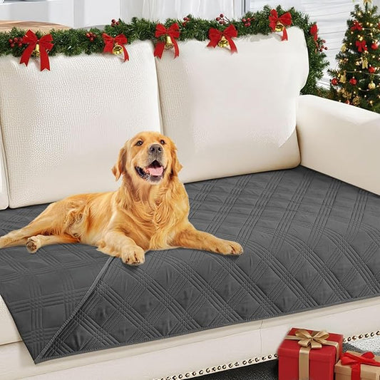 hyha Waterproof Dog Blanket, Reversible Pet Bed Blanket, Soft Sofa Couch Cover for Dogs Washable, Waterproof Pet Couch Covers for Sofa Puppy Cats Furniture Protector(30"x70", Dark Grey/Dark Grey)