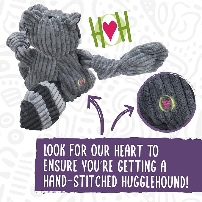 HuggleHounds Knottie Plush Dog Toy - Dog Stuffed Animal Toy, Puppy Toys, Squeaky Dog Toy for Small, Medium & Large Dogs, Durable Plush to Keep Them Busy - Morris Moose, Small