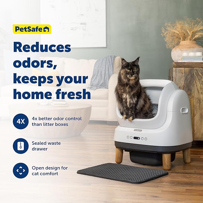 PetSafe ScoopFree OpenSky Automatic Self-Cleaning Cat Litter Box - Hands-Free Cleaning - Odor Control Litter System - App Controlled with Health Monitoring - Multi-Cat Compatible