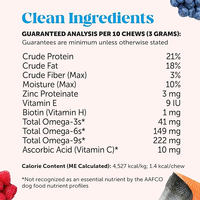 Cat Skin & Coat Health Chews – Crunchy & Creamy Treats with Omegas, Vitamin C & E, Biotin – Soothes Itchy, Dry Skin, Reduces Shedding & Promotes a Shiny Coat – Cat Vitamins (Chicken 30-Day Supply)