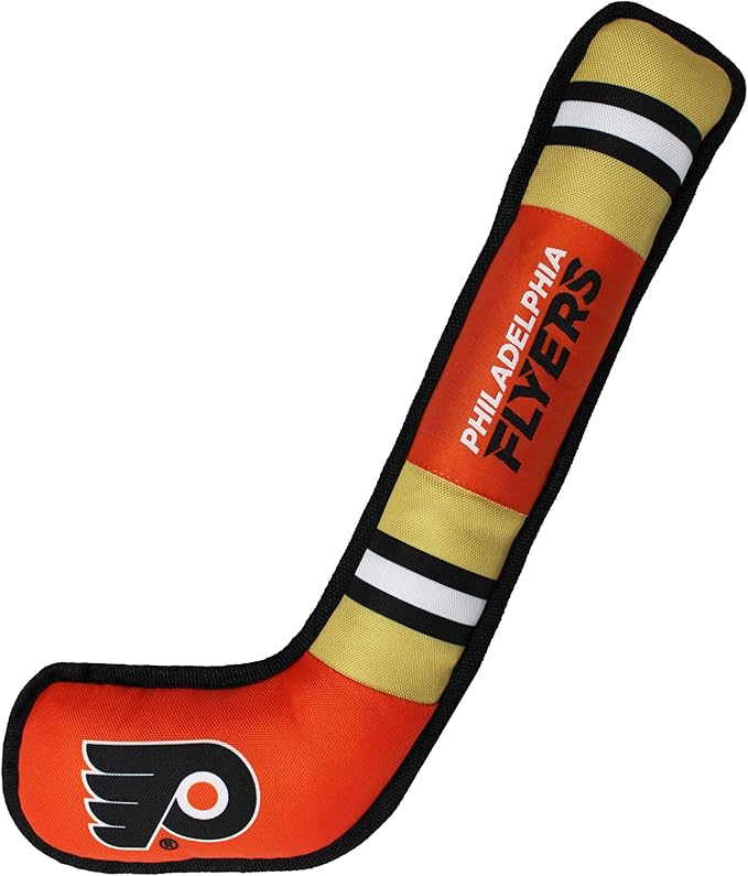 Pets First NHL Philadelphia Flyers Stick Toy for Dogs & Cats. Play Hockey with Your Pet with This Licensed Dog Tough Toy Reward!