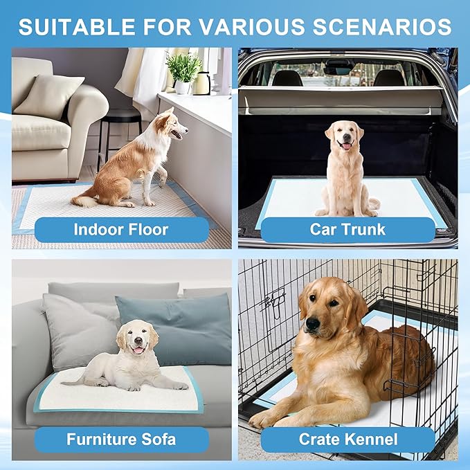 Puppy Pee Pads for Dogs 28"x44" 100 Count, Dog Pee Pads Extra Large, Leak-Proof & Super Absorbent, Thicken Disposable Potty Pads Puppy Training Pads for Cats Rabbits