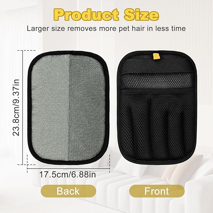 2 PCS 2025 Upgraded Five-Finger Pet Hair Remover Electrostatic Gloves, Pet Hair Removal Glove for Dog Cat Grooming, Durable Dogs Cats Hair Removal Tool for Furniture Car Couch Carpet Clothes