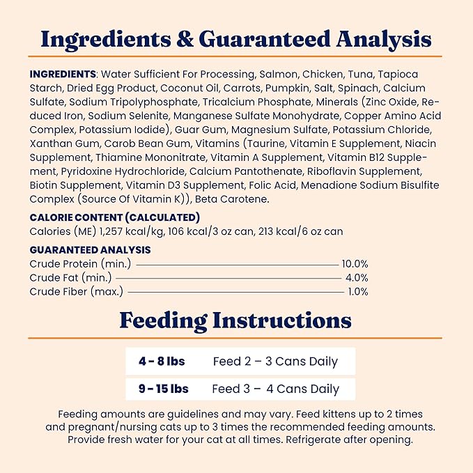 Solid Gold Tropical Blendz Salmon Pate in Coconut Oil - Nutrient-Rich Wet Cat Food for All Life Stages, 8 Pack