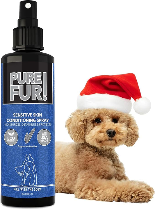 Pure Fur! by Girl With The Dogs - Made in USA - Sensitive Skin Pet Conditioning Spray, 8 oz