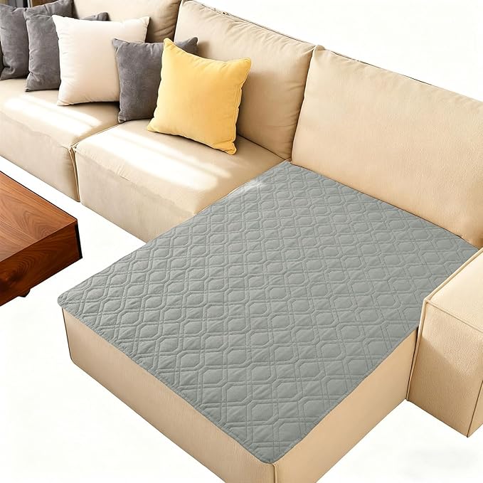 hyha Waterproof Dog Bed Blanket, Soft Pet Blankets, Waterproof Couch Cover for Dogs, Reversible Sofa Covers Washable for Furniture (40x50 Inch, Grey/Light Grey)