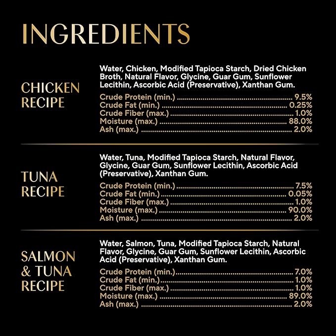 Sheba Bisque Lickable Cat Treats & Cat Food Toppers, Chicken, Tuna and Salmon Recipes, 1.4 oz. Bowls, 24 Count