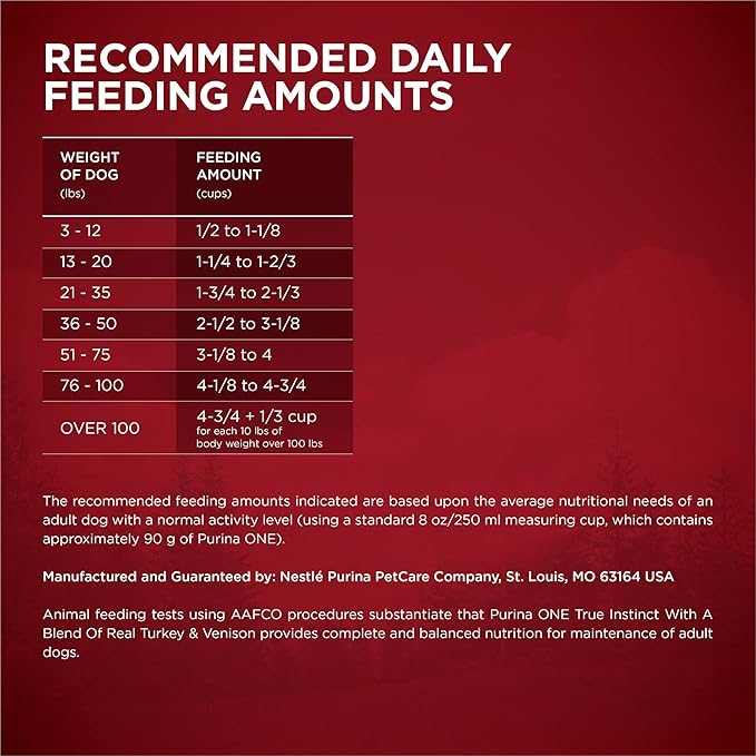 Purina ONE True Instinct With A Blend Of Real Turkey and Venison Dry Dog Food - (Pack of 4) 3.8 lb. Bags