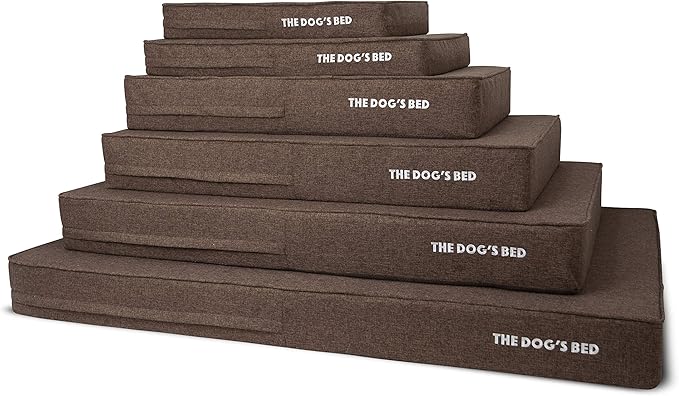 The Dog’s Bed Orthopedic Memory Foam Dog Bed, XXXL Brown Linen 64x44, Pain Relief for Arthritis, Hip & Elbow Dysplasia, Post Surgery, Lameness, Supportive, Calming, Waterproof Washable Cover