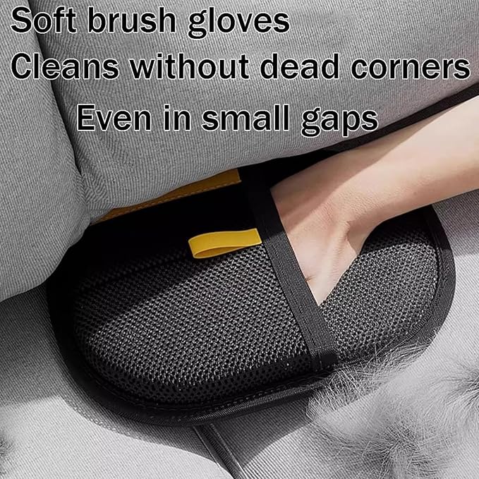 Pet Hair Removal Glove, Pet Hair Removal Tool, Electrostatic Cats and Dogs Pet Hair Removal Gloves, Suitable for All Pets, Reusable (2pcs)