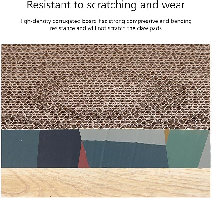 Cat Scratch Board, Bone-Shaped Design cat Scratch pad, Brown Corrugated Cardboard, pet cat Toy, Reversible cat Scratch Toy (2pcs)