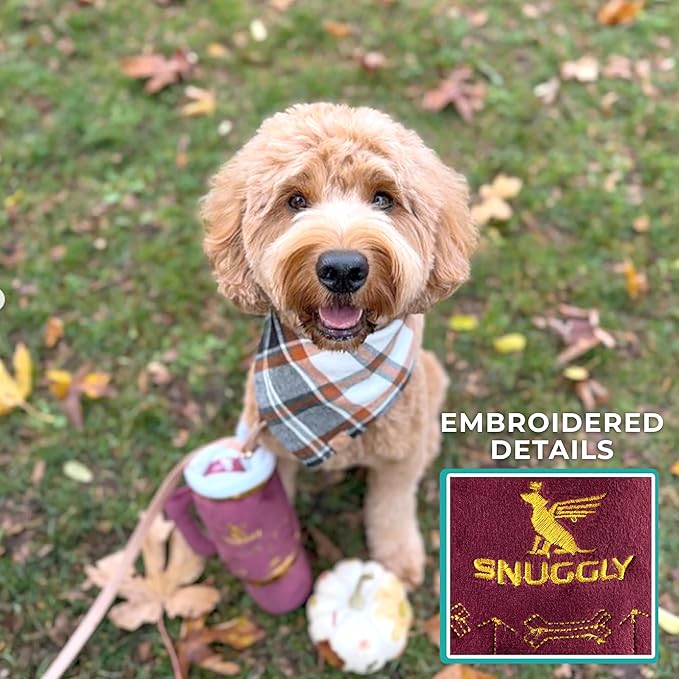 Haute Diggity Dog Holiday Snuggly Cup Plush Dog Toy for Small, Medium & Large Dogs, Interactive Funny Christmas Squeaky Toys, Soft, Durable, Machine-Washable, Safe & Cute Birthday Gift for Dogs, Red