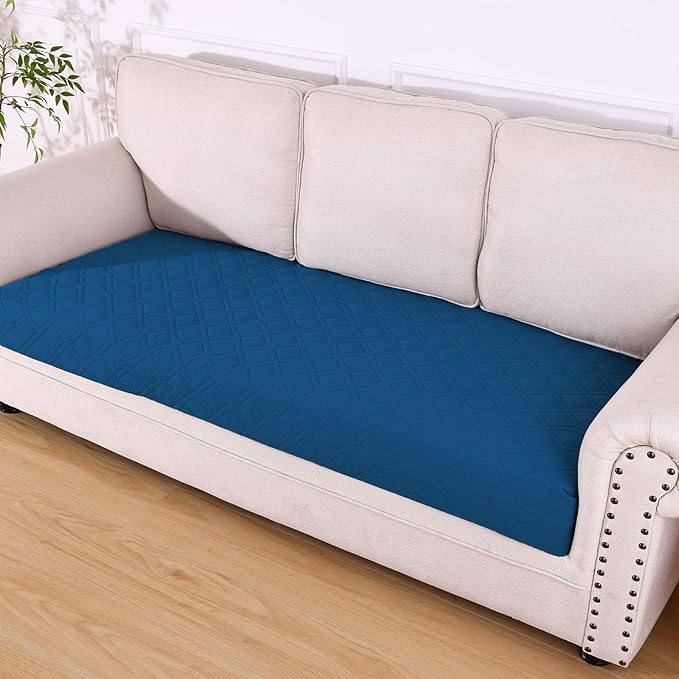 hyha Waterproof Dog Bed Blanket, Soft Pet Blankets, Waterproof Couch Cover for Dogs, Reversible Sofa Covers Washable for Furniture (40x80 Inch, Navy Blue/Blue)