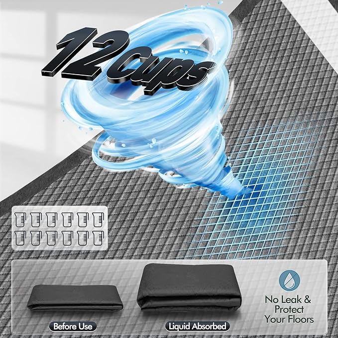 Gimars Upgrade Odor-Control Extra Large XXL Charcoal Pee Pads for Dogs - Thicken 9 Layers Ultra Absorbent Leak-Proof Puppy Training Pads Quick Dry