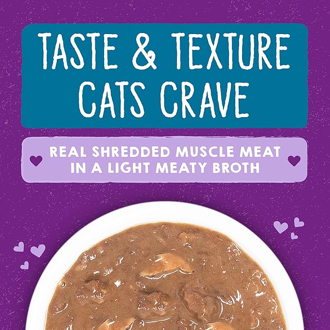Stella & Chewy's Carnivore Cravings Savory Shreds - Wet Cat Food - High-Moisture Formula with Wild-Caught Tuna & Mackerel - Perfect for Picky Eaters - 2.8 oz, 12 Count