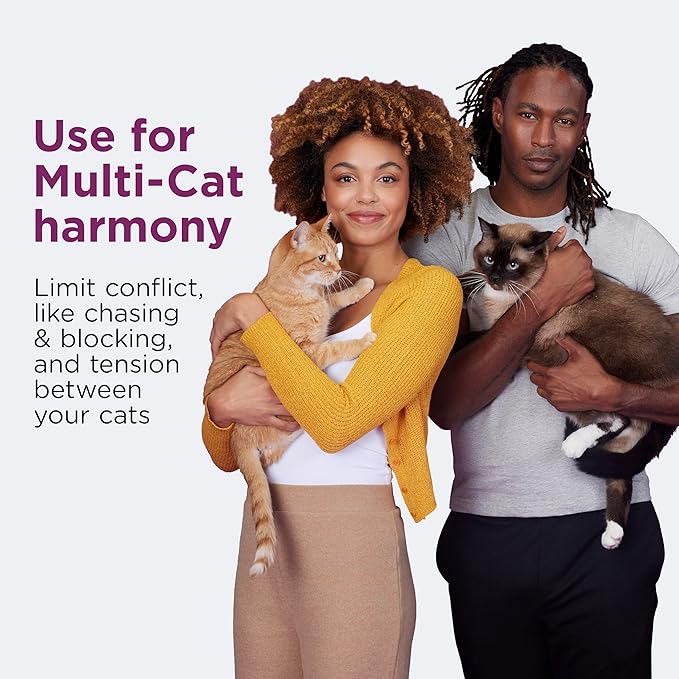 COMFORT ZONE Multi Cat Calming Diffuser Refill, 2 Pack – Cat Calming Pheromone Refills Help Reduce Anxiety, Stress, Scratching, Urine Marking, Multi-Cat Aggression, (30-Day Refills, 60-Day Supply)